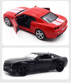 Chevrolet Camaro Alloy Diecast Car Model Toy, Carros puxados para trás, Presentes de aniversário para crianças, Coleções adultas, 2 Portas, 1:36