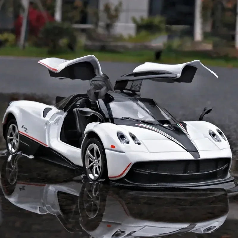 Pagani Huayra Dinastia-Modelo de Carro Esportivo Liga, 1:36 Diecast Brinquedo de Metal, Coleção de Som e Luz, Presente Infantil, F562