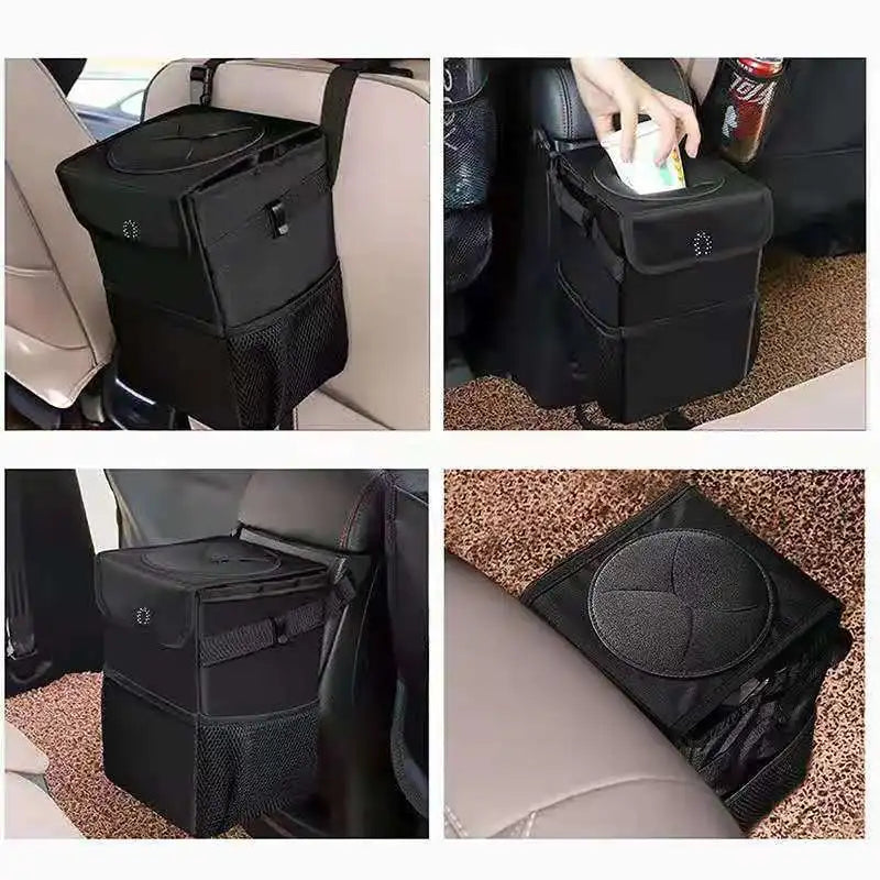 Portátil e Dobrável Lixo Do Carro Pode, Impermeável, Pendurado, Multifuncional, Recipiente De Armazenamento Interior, 1 Peça