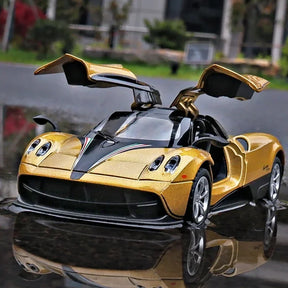 Pagani Huayra Dinastia-Modelo de Carro Esportivo Liga, 1:36 Diecast Brinquedo de Metal, Coleção de Som e Luz, Presente Infantil, F562