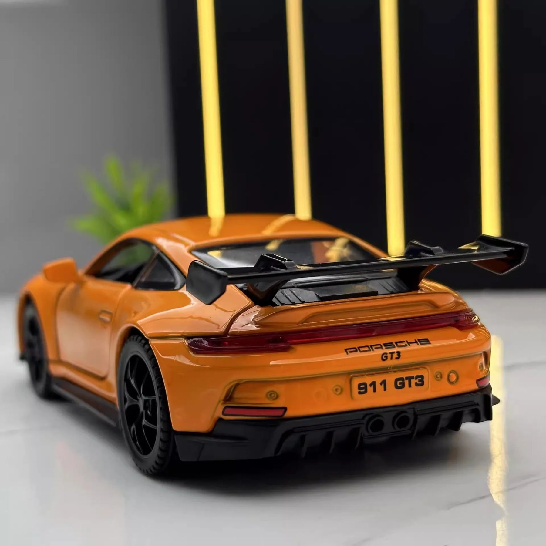 1:32 911 GT3 RS, modelo de carro esportivo, carro de corrida de metal diecast, modelo de alta simulação de som, luz de brinquedo para crianças, presente de menino