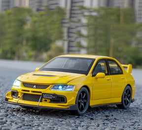 1:32 lancer evolução evo simulação modelo de carro metal diecasts veículos brinquedo liga decoração som luz metal homem crianças presente menino