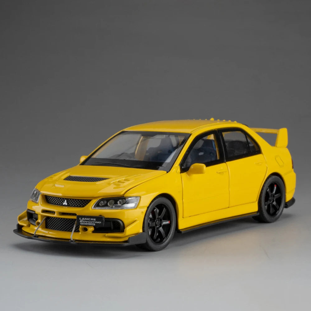 1:32 lancer evolução evo simulação modelo de carro metal diecasts veículos brinquedo liga decoração som luz metal homem crianças presente menino