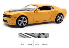 Chevrolet Camaro Alloy Diecast Car Model Toy, Carros puxados para trás, Presentes de aniversário para crianças, Coleções adultas, 2 Portas, 1:36