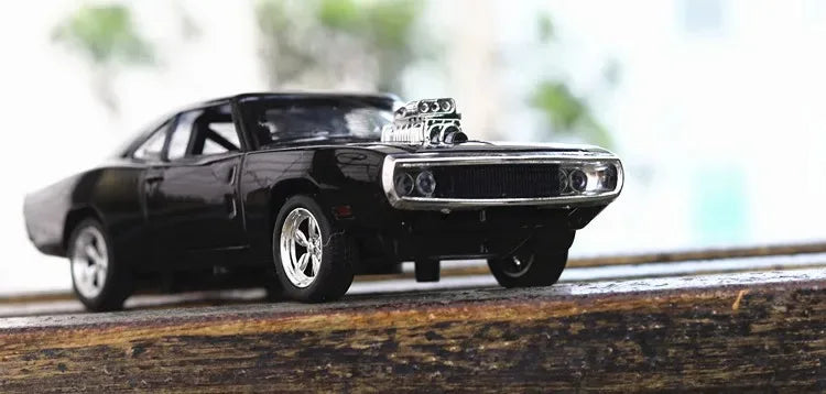 Dodge Charger Alloy Sports Car Model, 1:32 Simulação, Luz e Som, Puxar, Carro de luxo, Brinquedo para Crianças, Ornamentos