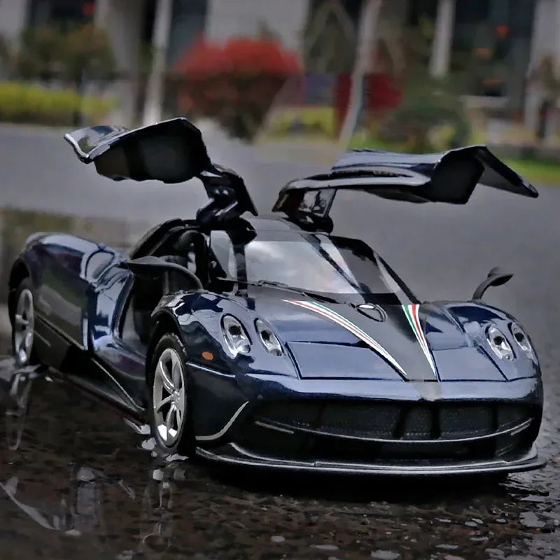 Pagani Huayra Dinastia-Modelo de Carro Esportivo Liga, 1:36 Diecast Brinquedo de Metal, Coleção de Som e Luz, Presente Infantil, F562