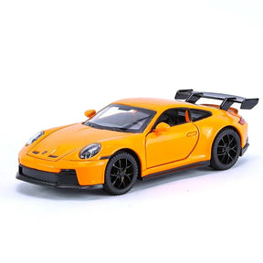 1:32 911 GT3 RS, modelo de carro esportivo, carro de corrida de metal diecast, modelo de alta simulação de som, luz de brinquedo para crianças, presente de menino