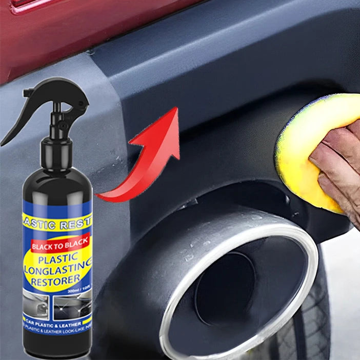 Restaurador de plástico para carro, produtos de limpeza de carro com brilho preto, restauração de couro plástico, polimento automático e reparo, renovador de revestimento