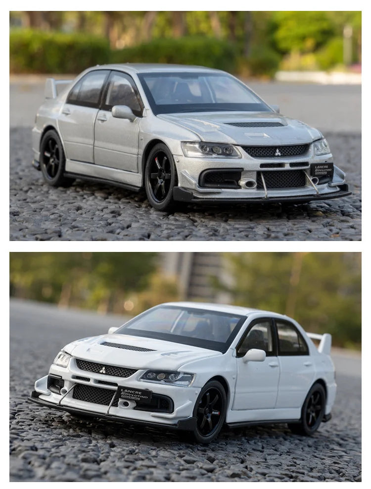 1:32 lancer evolução evo simulação modelo de carro metal diecasts veículos brinquedo liga decoração som luz metal homem crianças presente menino