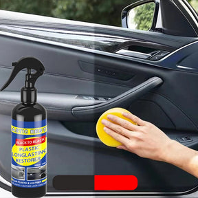 Restaurador de plástico para carro, produtos de limpeza de carro com brilho preto, restauração de couro plástico, polimento automático e reparo, renovador de revestimento